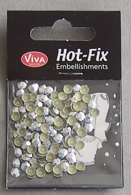 VIVA Decor Hot Fix Steine "Octagon Metallic" silber 5 mm