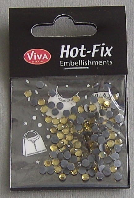 VIVA Decor Hot Fix "Octagon Glas Topaz" 4 mm