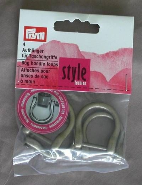 4 Prym Aufhänger altmessing