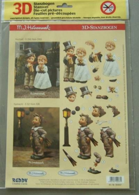 3 D Stanzbogen Hochzeit und Fastnacht