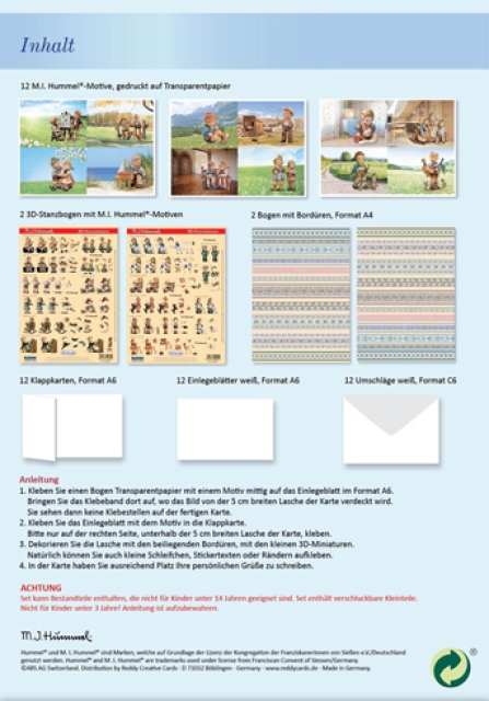 Reddy Cards M.I. Hummelkarten mit Transparentpapier I