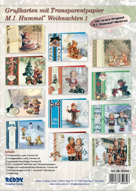 Reddy Cards M.I. Hummelkarten mit Transparentpapier Weihnachten I