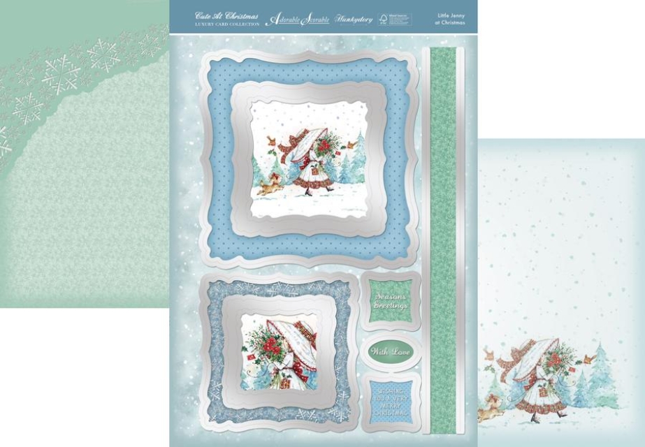 Hunkydory Bastelset Cute At Christmas Card Little Jenny at Christmas