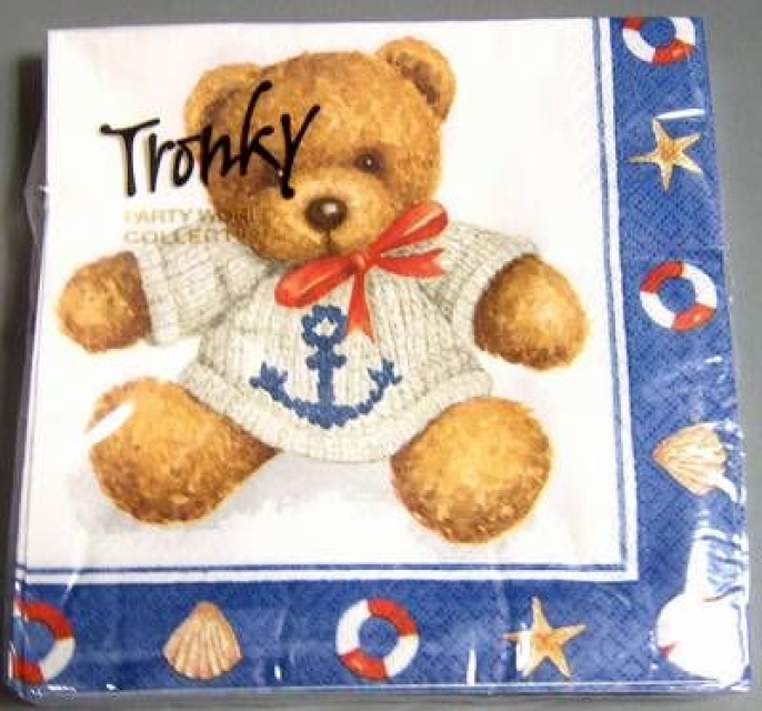Serviette Teddy Marine