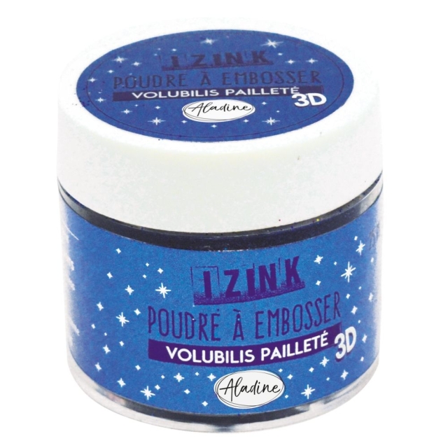 IZINK Embossingpuder mit Pailletten volubilis