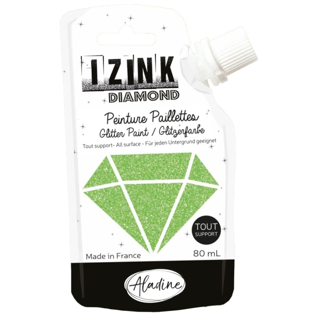 IZINK Diamond Glitzerfarbe vert clair / hellgrün
