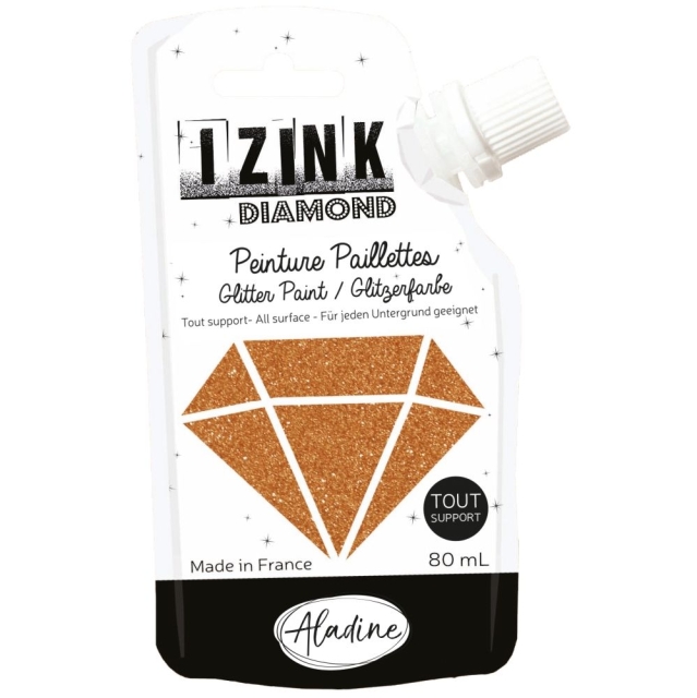 IZINK Diamond Glitzerfarbe cuivre