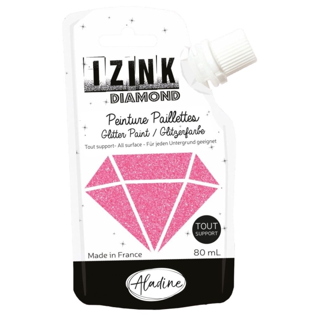 IZINK Diamond Glitzerfarbe rosa pfirsisch