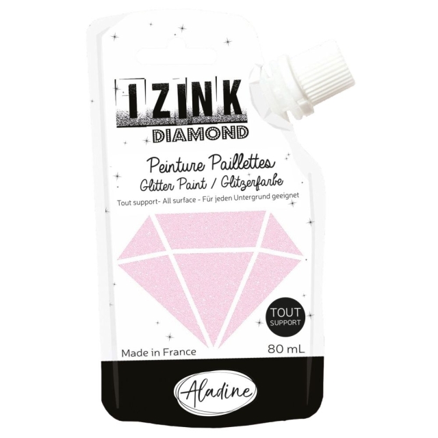 IZINK Diamond Glitzerfarbe rosa pastell
