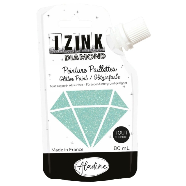 IZINK Diamond Glitzerfarbe pastellgrün