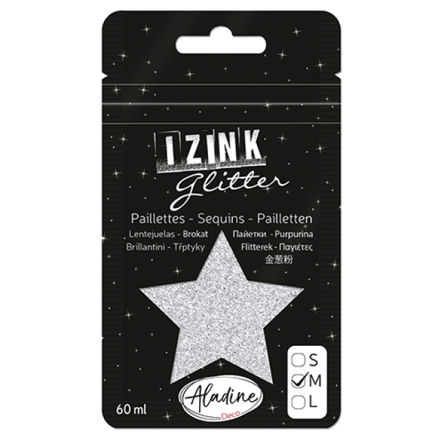 Aladine IZINK Glitter 60 ml Größe M silber