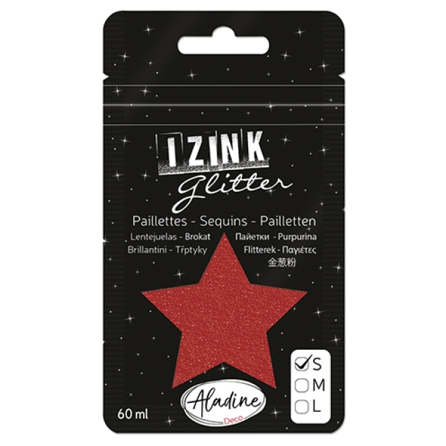 Aladine IZINK Glitter 60 ml Größe S rot