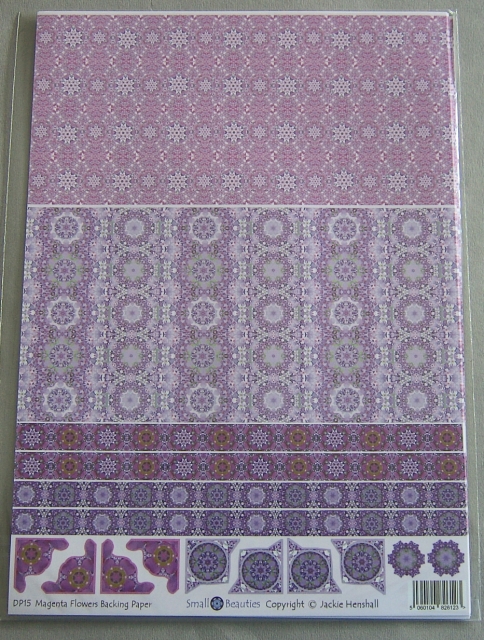 Hintergrundpapier Jackie Henshall Blumen lila-rosé