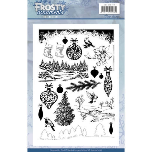 Jeanines Art Clearstamp Frosty Ornaments