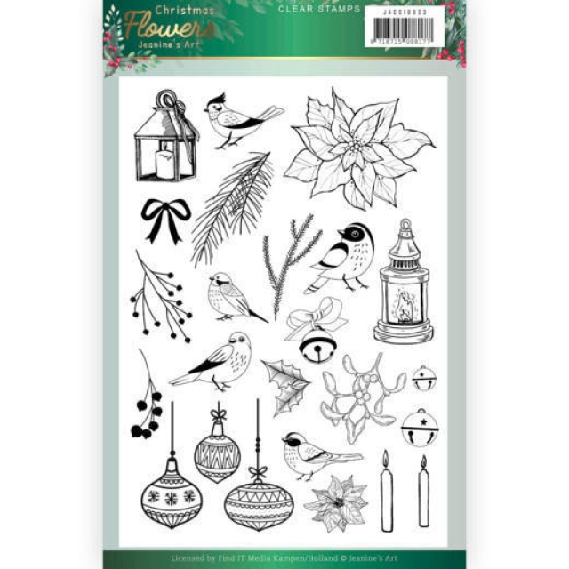 Jeanines Art Clearstamp Christmas Flowers