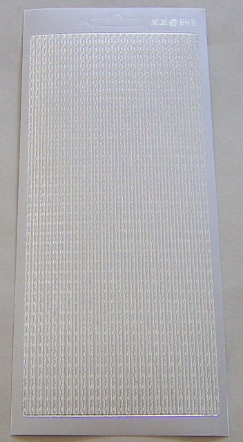 Stickerbogen silber schmale Bordüren