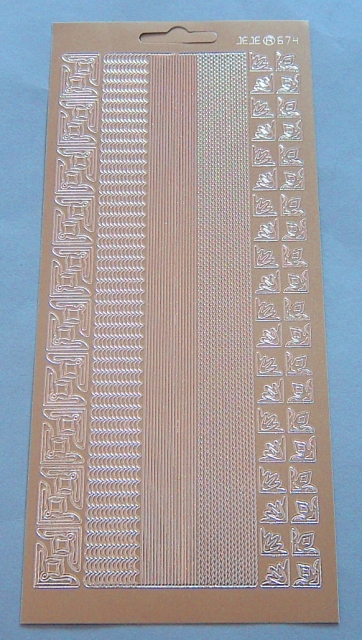 Stickerbogen gold Ecken und Bordüren