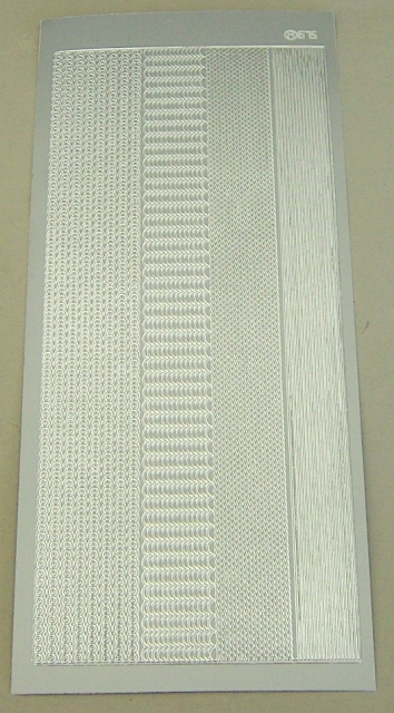 Stickerbogen gold Ränder silber