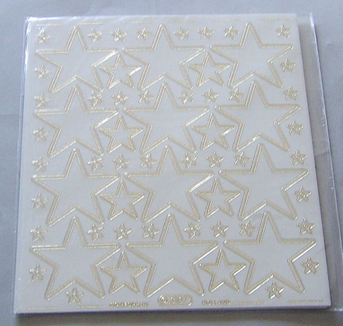 Stickerbogen Sterne Jumbo-Grösse gold