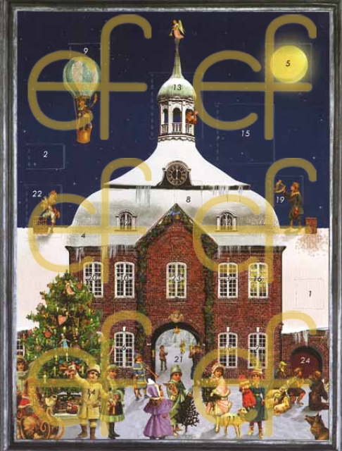 Adventskalender-Karte "Weihnachtsmarkt"