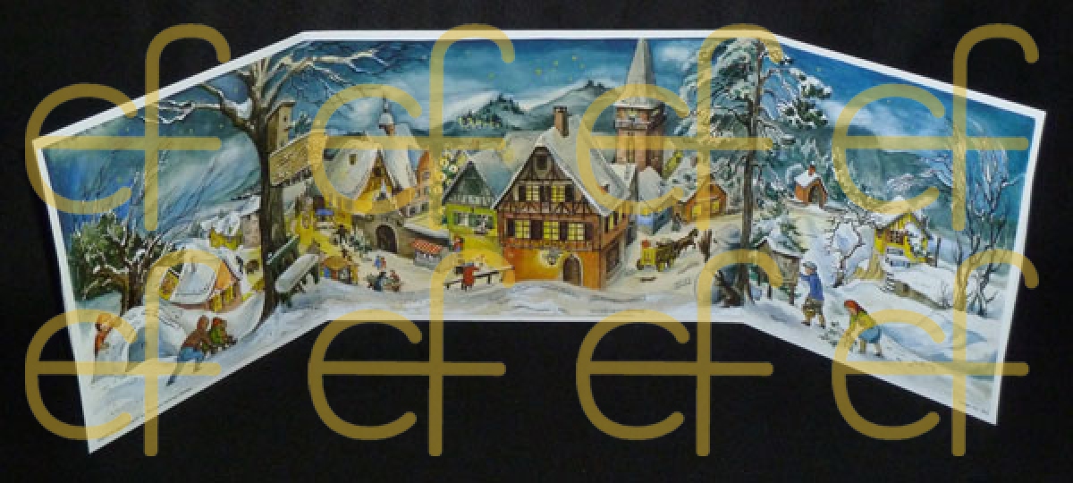 Panorama - Adventskalender "Winterdorf"