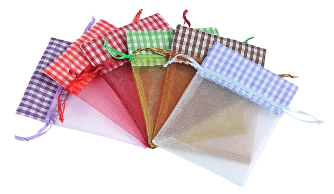 Hobbyfun Karo-Organza Bag rot 10 x 13 cm