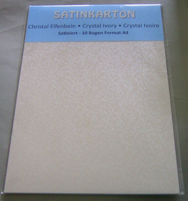 Reddy Cards Kartenkarton A4, beidseitig satiniert mit Prägung, Christal, elfenbein
