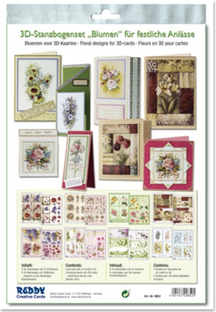 Reddy Cards 3D Kartenset Blumen für festliche Anlässe