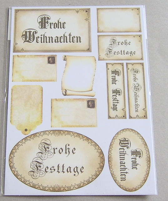Kartenaufleger 23 Textschildchen