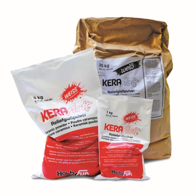 Keraflott Giessmasse weiss Beutel mit 5 kg