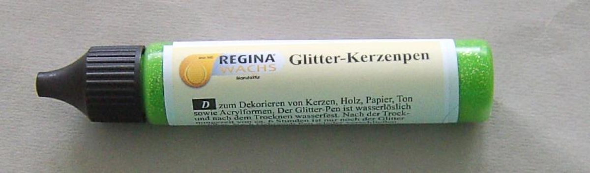 Glitter Kerzenpen grün