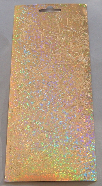 Stickerbogen 10 x 23 cm Design Sticker Anlässe gold