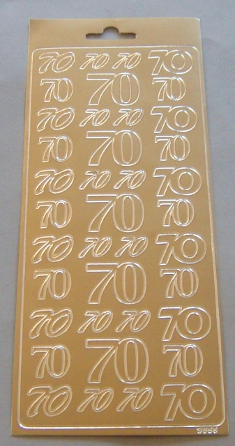Stickerbogen 10 x 23 cm Ziersticker 70 gold