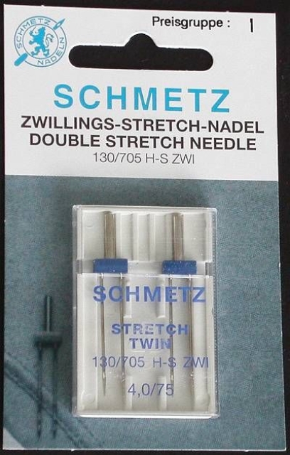 Zwillingsstretchnadel 4,0/75