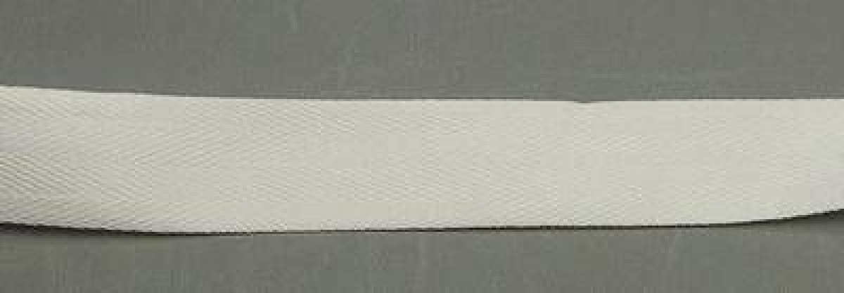 Köperband 100 % Baumwolle 20 mm pro Meter weiss
