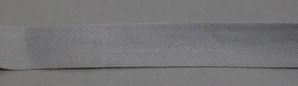 Köperband 100 % Baumwolle 20 mm pro Meter grau