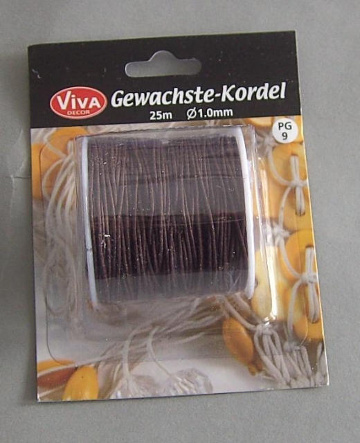 Gewachste Kordel Braun