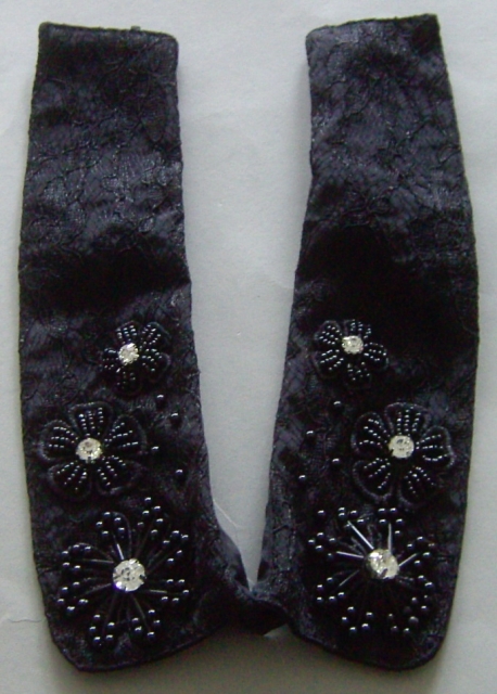 Kragenbesatz COLLETTO PIZZO NERO