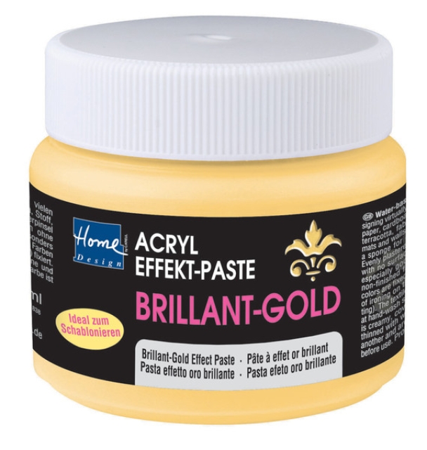 Home Design Acryl Effekt-Paste Brillant Gold 150 ml