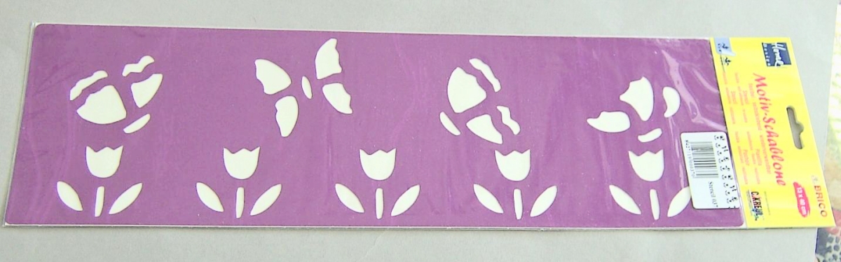 Brico Schablone Schmetterlinge im Tulpenbeet 13 x 40 cm