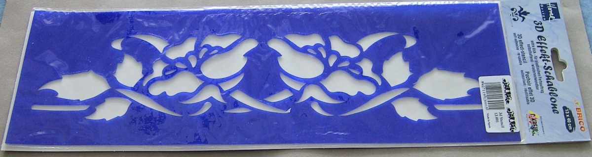 Selbstklebende 3D Effekt Schablone Blumenranke