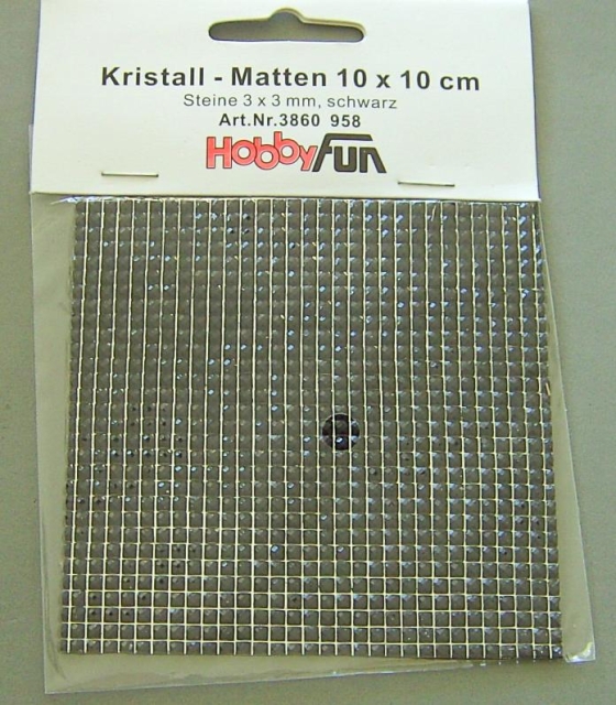 Hobbyfun Kristallmatte schwarz 10 x 10 cm