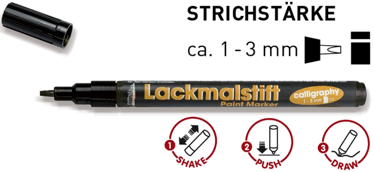 C. Kreul Lackmalstift calligraphy gold 1 - 3 mm