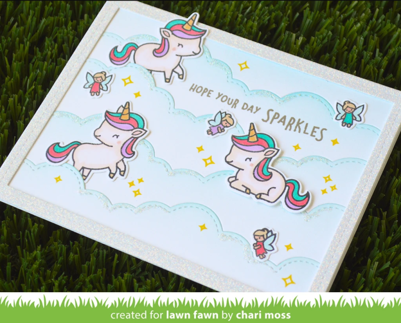 Lawn Fawn Die Schneideschablone Puffy Cloud Backdrop Landscape Dies