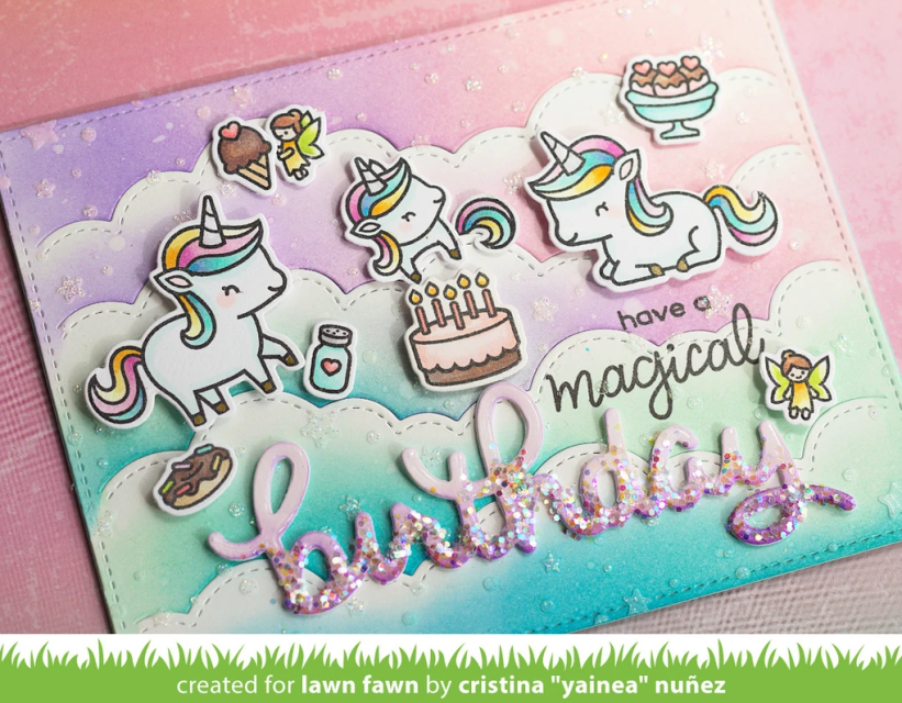Lawn Fawn Die Schneideschablone Puffy Cloud Backdrop Landscape Dies