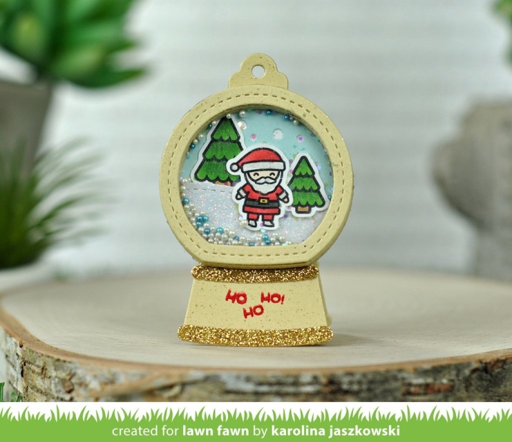 Lawn Fawn Snow Globe Gift Tag Dies Stanzschablonen