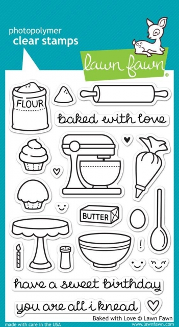 Lawn Fawn Clear Stamps Baked with Love
