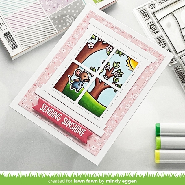 Lawn Fawn Window Scene Transparente Stempel Clear Stamps Frühling Spring