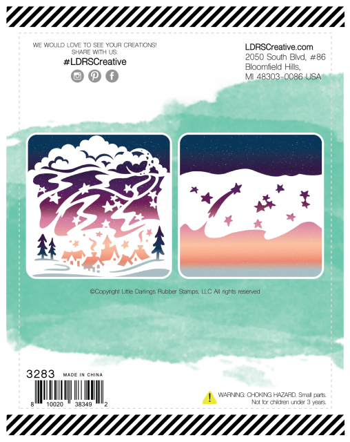 LDRS Creative Magical Skies 6 x 6 / 3 x 6 Inch Stencils
