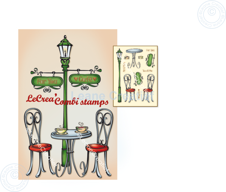 Leane Creatief On a Terrace Clear Stamp Transparenter Stempel